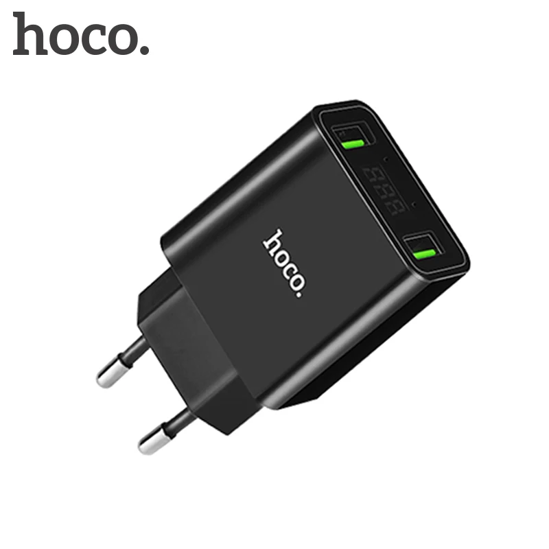 HOCO USB зарядное устройство 5 в 3 А 2/3 порты Быстрая зарядка США ЕС Вилка питания