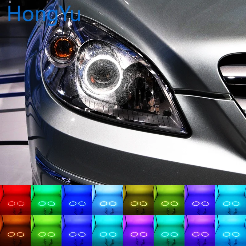Разноцветный RGB светодиодный ангельские глазки кольцевой глаз Ореола