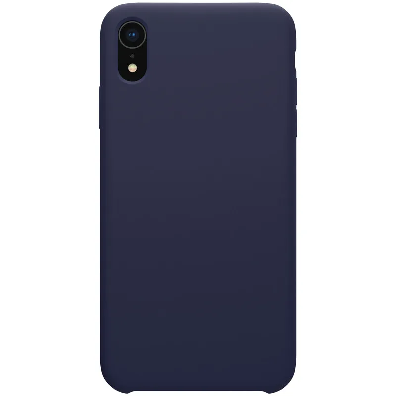 Синий Для Apple iphone XR чехол Nillkin жидкий силиконовый гибкий чистый Чехол ударопрочный защитный чехол для iphone 6,1 - Цвет: Синий