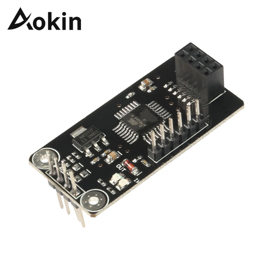 Разъем адаптера Aokin ATMEGA48 NRF24L01 плата модуль беспроводной защиты SPI к IIC I2C TWI
