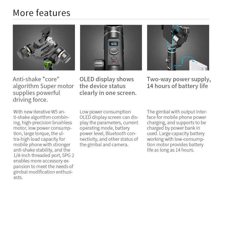 FeiyuTech New SPG2 3-Axis Handheld Stabilizer Gimbal for Smartphone iphone X 8 7 OPPO Samsung Note ViVO Mobile phones | Электроника