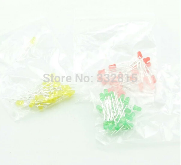 

150PCS DIP F3 3MM F3MM LED 3 COLORS RED YELLOW GREEN 50PCS EACH LIGHT BEADS Free shipping!