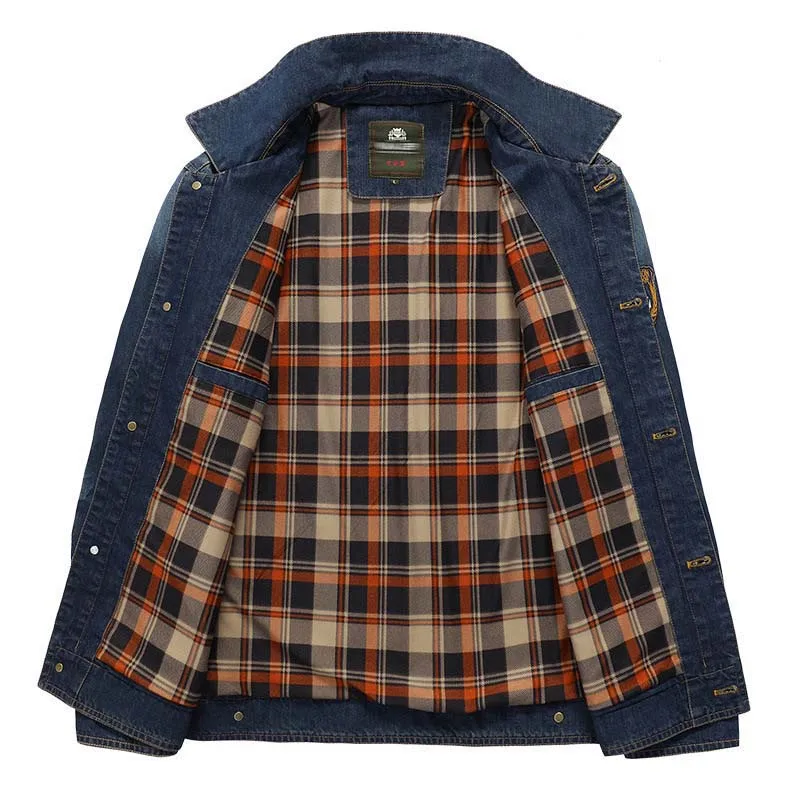 Весенне зимние Военные флисовые куртки для мужчин повседневные джинсовые