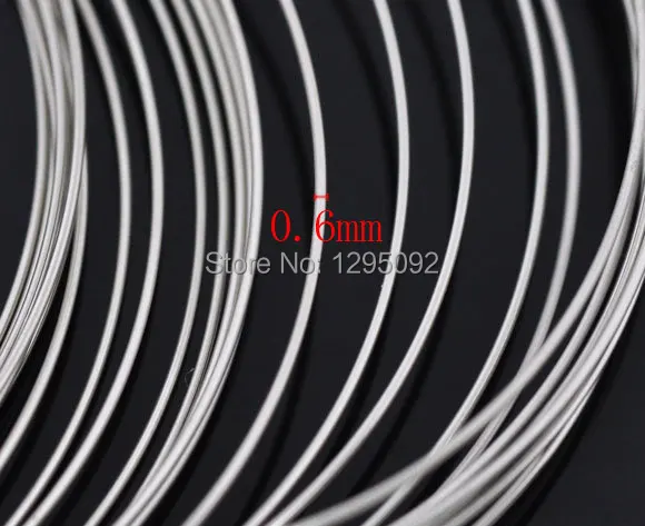 1000 Loops Memory Beading Alloy Wire For Bracelets Jewelry Charms Component Findings Wholesales 50-55mm Dia 0.6mm Thick