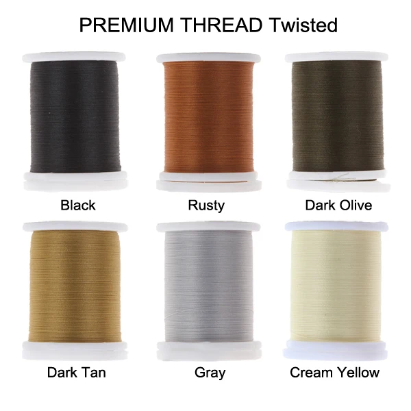 Twisted Thread Супер реалистичная стандартная нить 3/0, 6/0, 8/0, витая нить, нить для тела, материал для завязывания мушек из Европы - Цвет: Twisted Thread