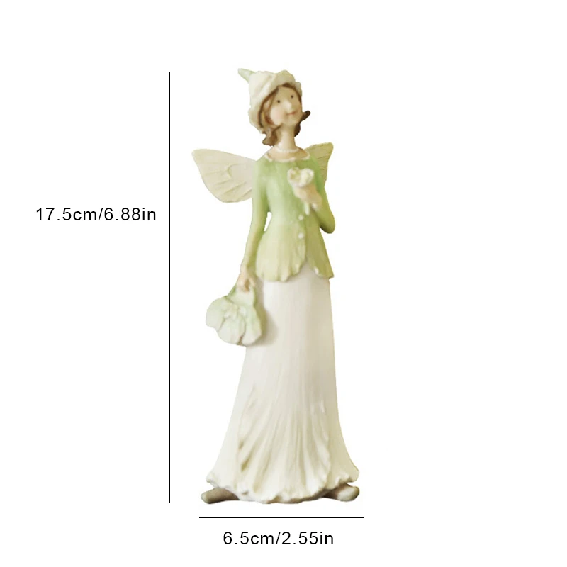

Cute Resin Spirit Figurine Ornaments Creative Household Adornments Home Decoration Accessories Modern Gift