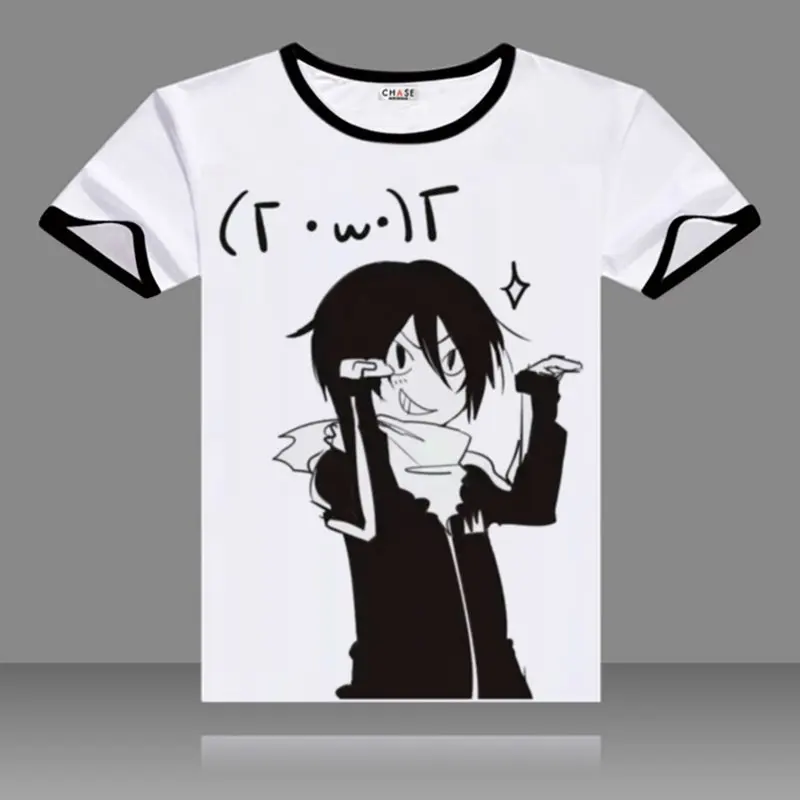 2017 футболки Noragami косплей черный круглый вырез с коротким рукавом костюмы Yukine Nora