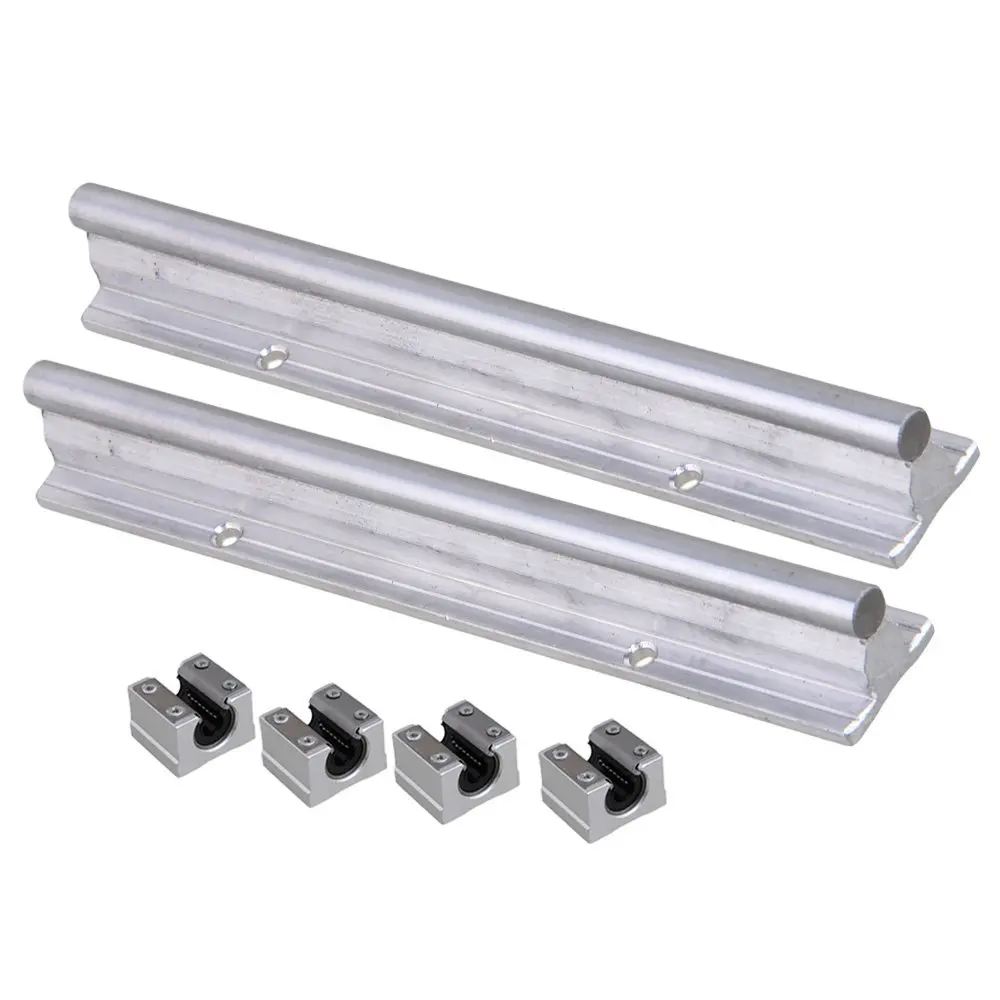 Серебряный Открытый роликовый подшипник скользящий блок и L200 мм SBR10 линейная