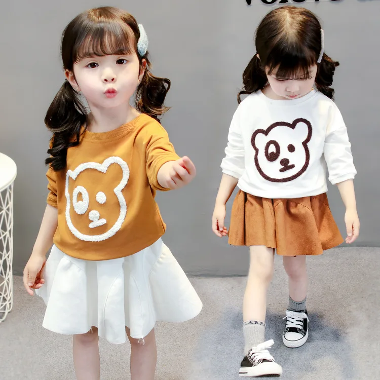 Платье для маленьких девочек Новинка 2018 года Повседневная осенняя одежда