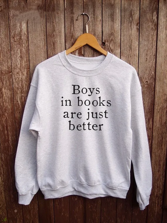 Модный свитшот унисекс для мальчиков в книжках повседневные топы Свитшот tumblr