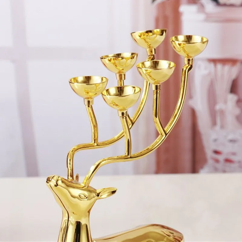 Подсвечники в виде оленя подсвечник из сплава свадебное украшение бесплатная