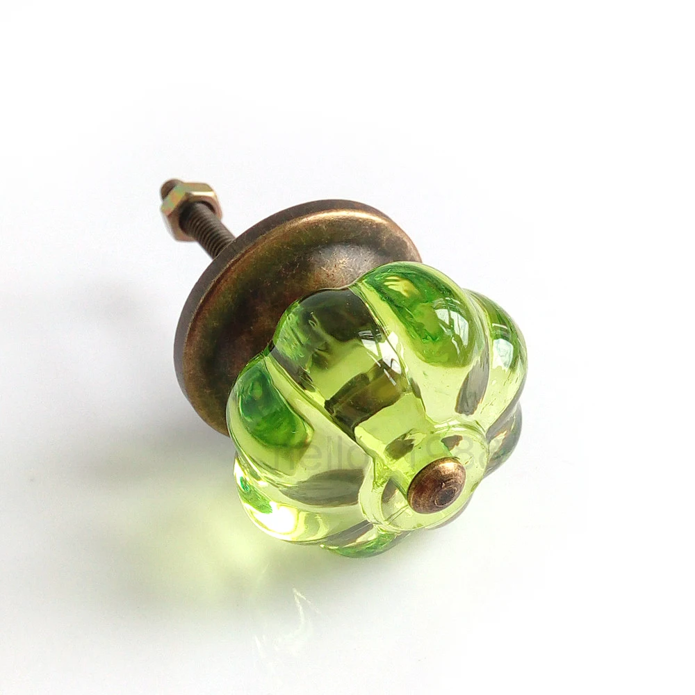 Зеленая акриловая ручка шкафа 34 мм для выдвижного ящика мебели кухни комода |