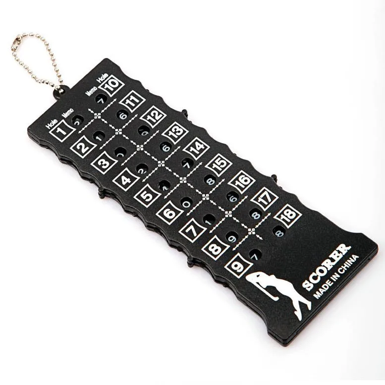 Черный счетчик очков для гольфа с цепочкой ключей 2 шт./лот 18 отверстий оптовая