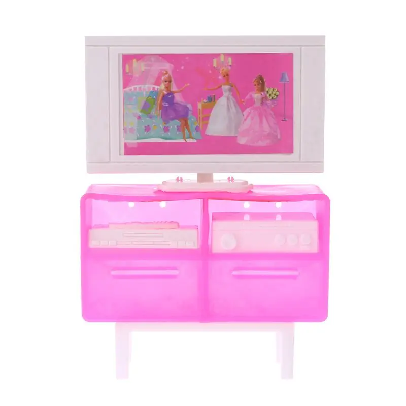 Подставка под телевизор для кукол имитация пластиковой мебели кукольного домика