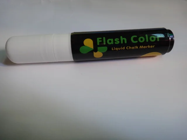 Белый Flashcolor 1 шт. 10 мм жидкий маркер для мела, Светодиодный Маркер для письма, стеклянный маркер для окна, флуоресцентная ручка, школьная художественная живопись - Цвет: Белый