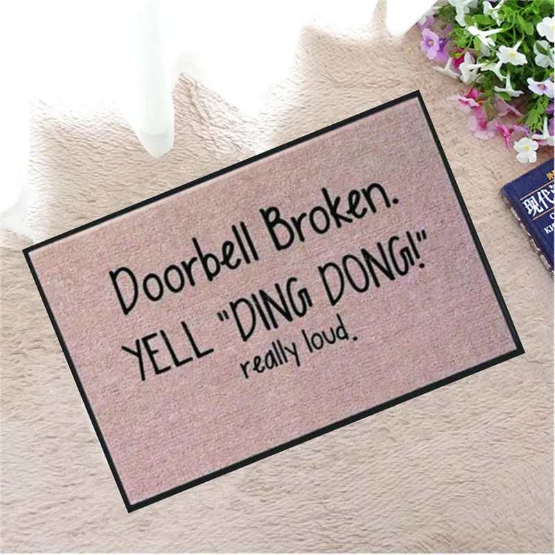 Новые дверные коврики резиновый ковер юмористическое смешное слово &quotдверной