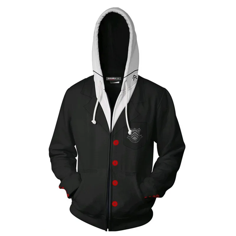 CostumeBuy Persona 5 Ren Amamiya Косплей куртка с капюшоном P5 Akira Kurusu толстовка длинными
