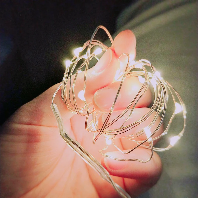 Рождественская гирлянда светодиодный 2 м 5 серебряная медная 20 s 50 домашняя