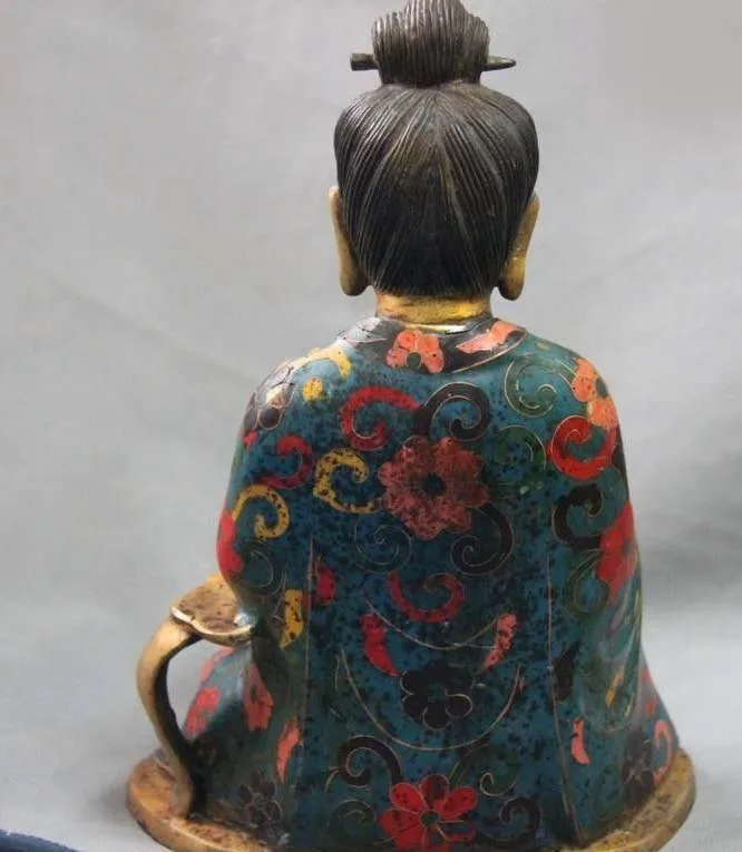 12 Медь Бронза Перегородчатой Gild свобода Гуань Инь Гуань-инь Бодхисаттвы Писания |