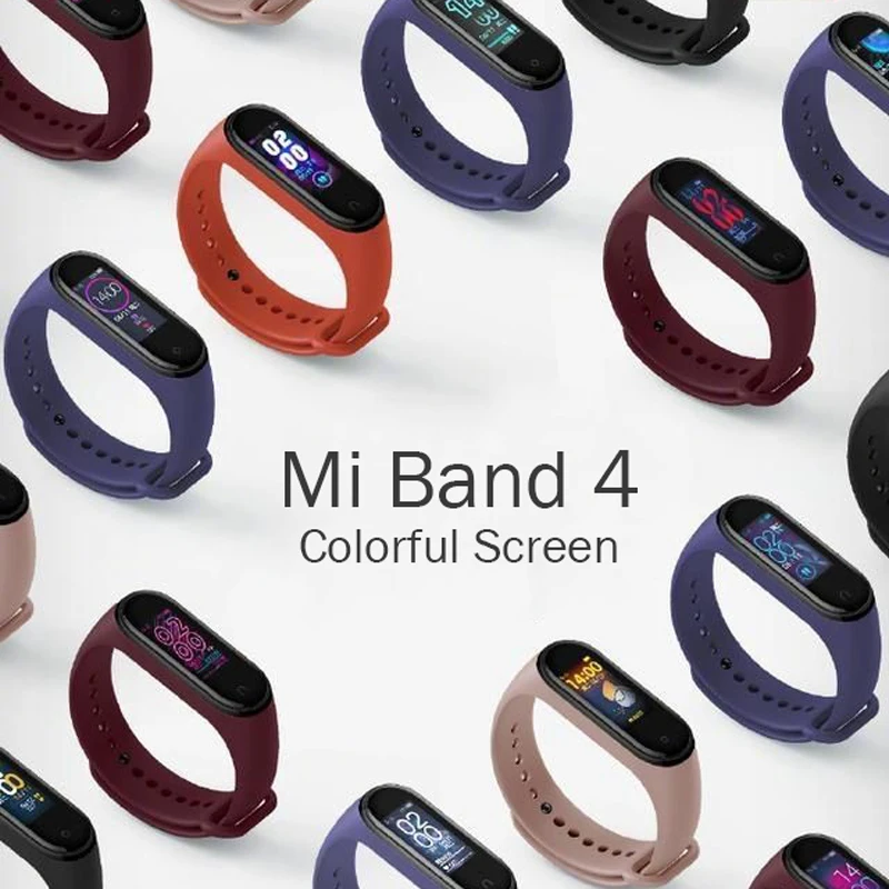 Глобальная версия Xiaomi Mi группа 4 Смарт Браслет miband 4 Фитнес отслеживание сердечного ритма браслет 3 цвета активно-матричные осид, Сенсорный экран 135 мАч