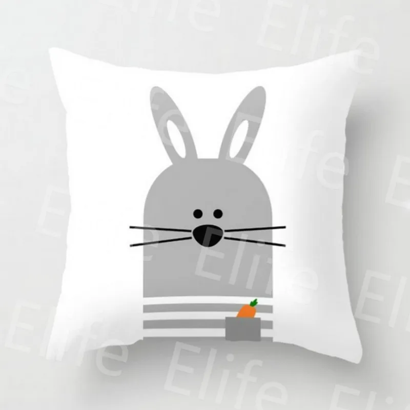 Elife Ретро мультфильм животных Лен Хлопок Детские Наволочки полиэстер Домашний Декор Спальня Декоративные диван автомобиля Пледы Подушки