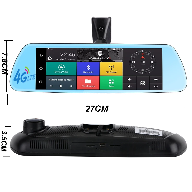 8 &quot4 г Touch специальный Видеорегистраторы для автомобилей Камера зеркало GPS Bluetooth