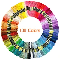 100 pcs anchor similar dmc embroidery floss cross stitch cotton embroidery thread floss sewing skeins craft wholesale retail