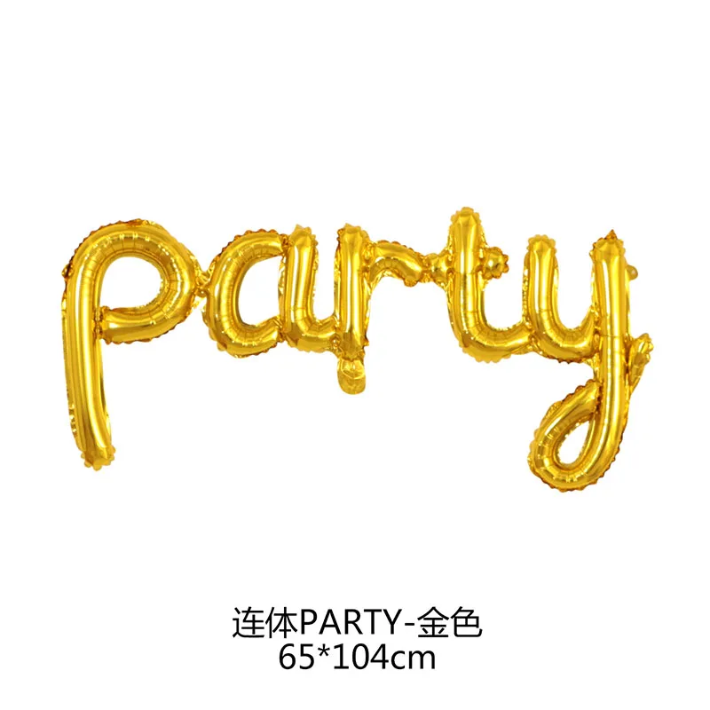 gold party GIHOO Blue link One Boy розовое золото девочка ребенок письмо фольги шарики, День подарков будущей матери для празднования первого дня рождения декоративные шары надувной шар - Цвет: gold party