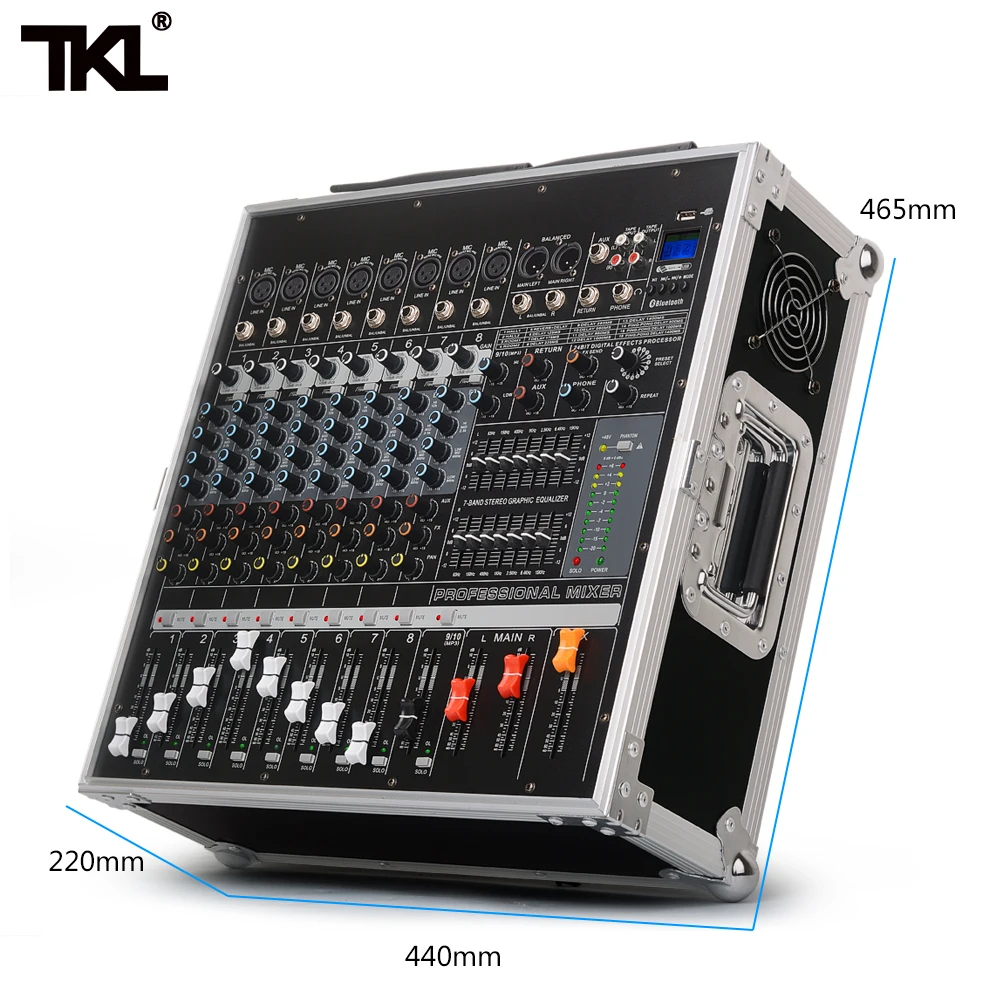 TKL PH2400 8 1200 Вт усилитель мощности DJ микшер Поддержка USB Bluetooth проигрывание песен профессиональный сценический комплект Airbox