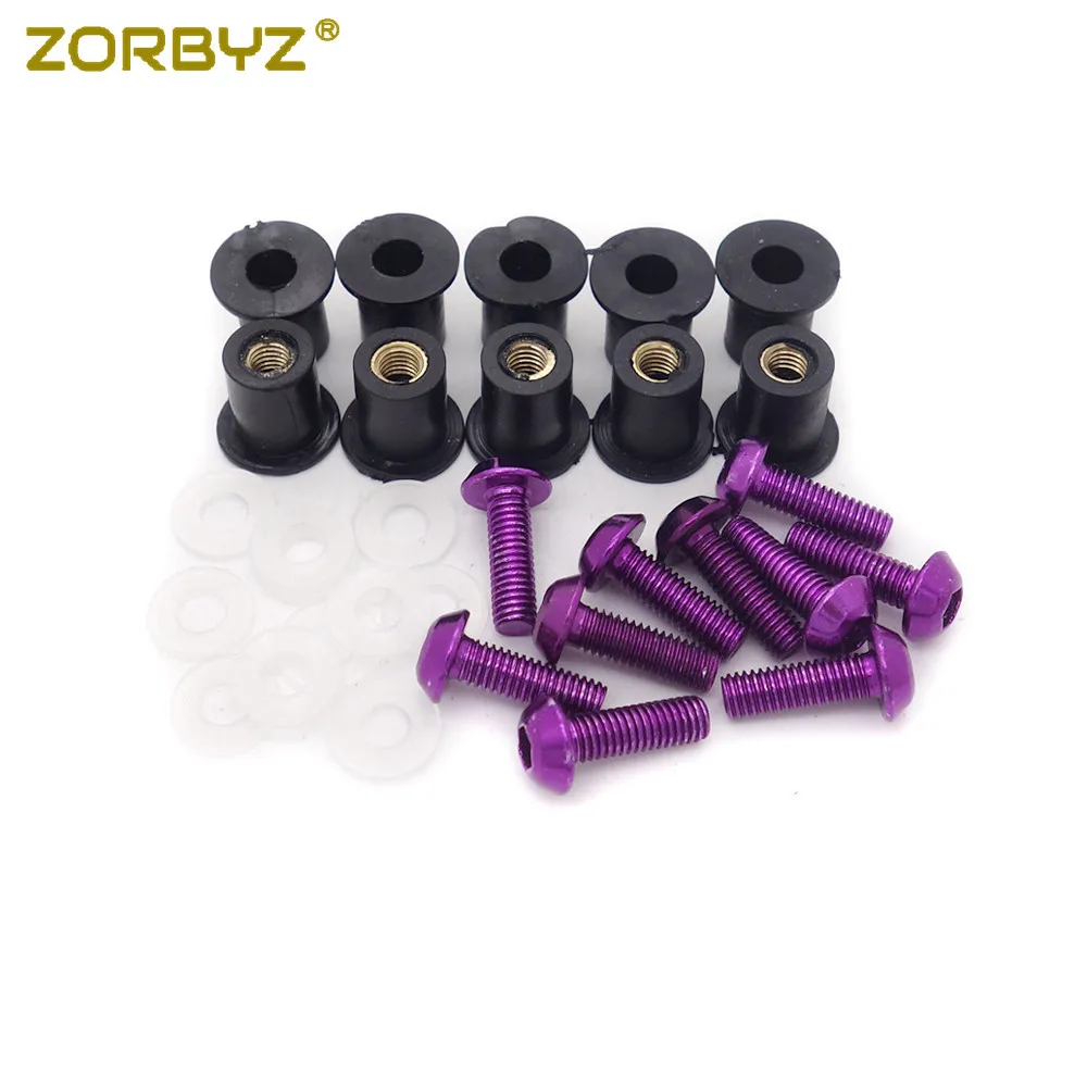 ZORBYZ 10 шт. M5 мотоциклы лобовое стекло Винты Болты Комплект хорошо гайки шайбы |
