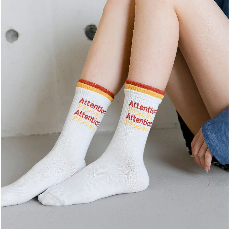 Fashion Garments Cotton Unisex Autumn Sport Socks and Male Crew sock Cartoon Decorative Pattern Daily Mix Color Casual Sock | Мужская