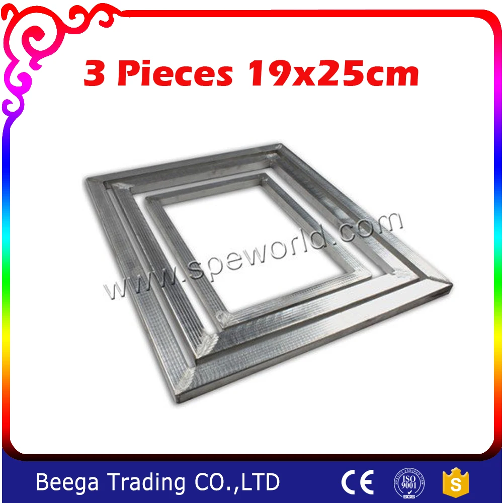 

Three Piece Aluminum Alloy Screen Frame for Printing Inner Size 19*25cm