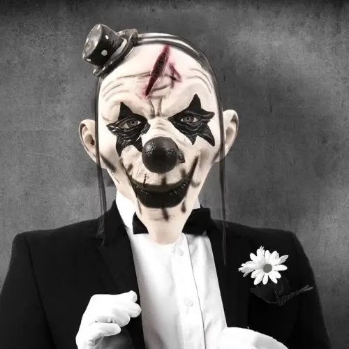 Маска клоуна на хэллоуин взрослые латексные белые волосы маски для вечевечерние