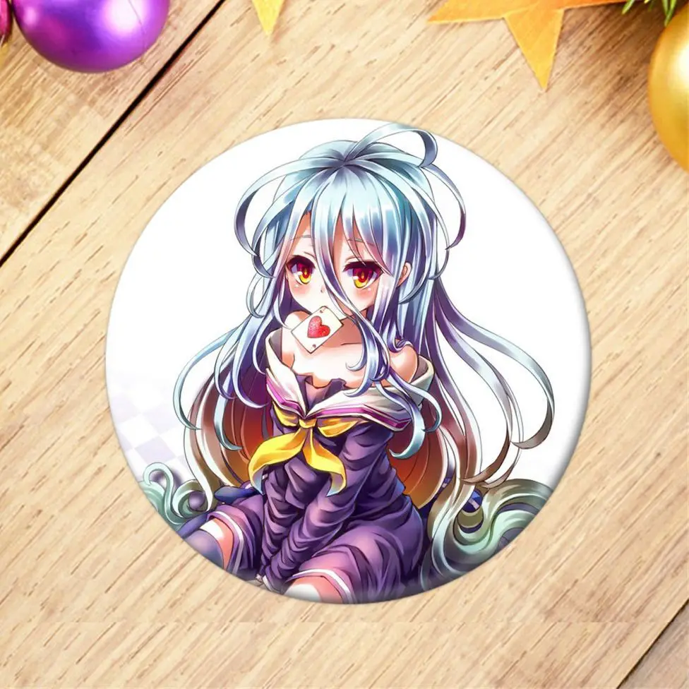 1 шт. аниме NO GAME LIFE значок косплея Sora брошь заколка Shiro Hatsuse Izuna коллекция значков