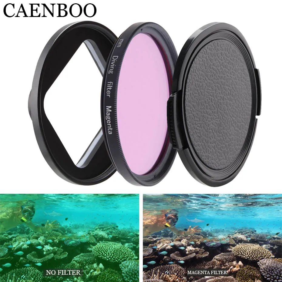 Фильтры CAENBOO Yi 4K + II для XiaoMi 4K/II/Lite/+ Plus фиолетовый кольцо крышка фильтр