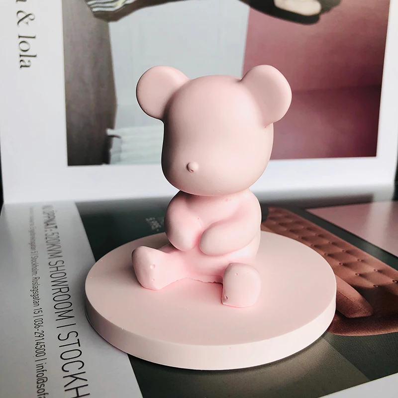 Горячая 3D Кукла Медведь силиконовая форма подходит для изготовления эфирных масел расширение штукатурки Декор автомобиля духи гипсовая эпоксидная форма