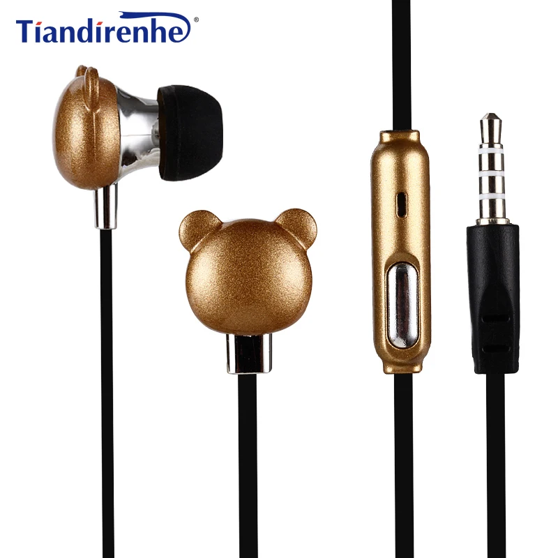 Cute Cartoon Earphone 3.5mm In-Ear Music Lovely Headset Good Kids Children Bear Gift for iphone Huawei MP3 MP4 X02 AP60 Player |