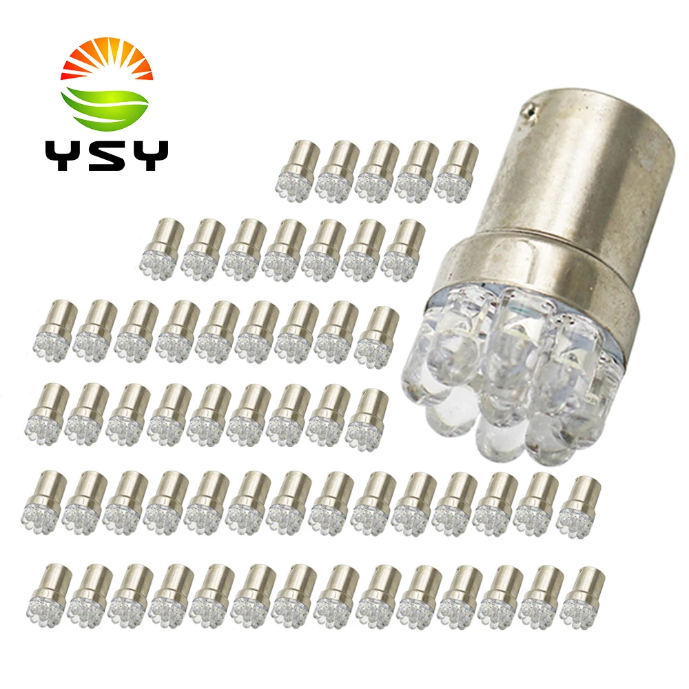 YSY 50 шт. G18 1156 BA15S P21W 9 LED 9led автомобильные поворотные сигнальные огни фары для
