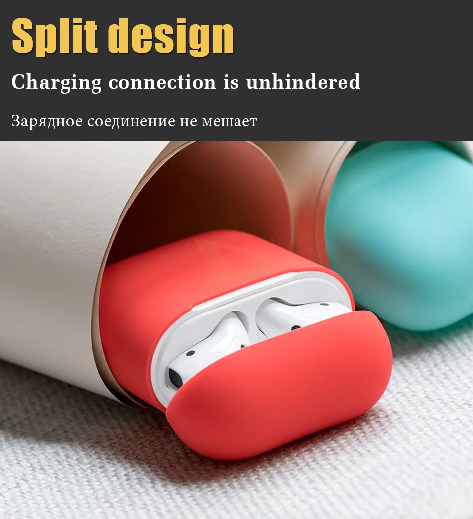 Официальный беспроводной Bluetooth чехол для наушников для Apple Airpods 1 2 Чехол для зарядного устройства для Airpods мягкий силиконовый тонкий Чехол