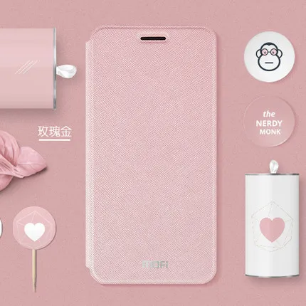 Mofi Тонкий флип-чехол для huawei Honor Note 10, чехол 6,95 дюйма из искусственной кожи+ чехол из термополиуретана и силикона, чехол для телефона, чехол для Honor Note10 - Цвет: Rose gold