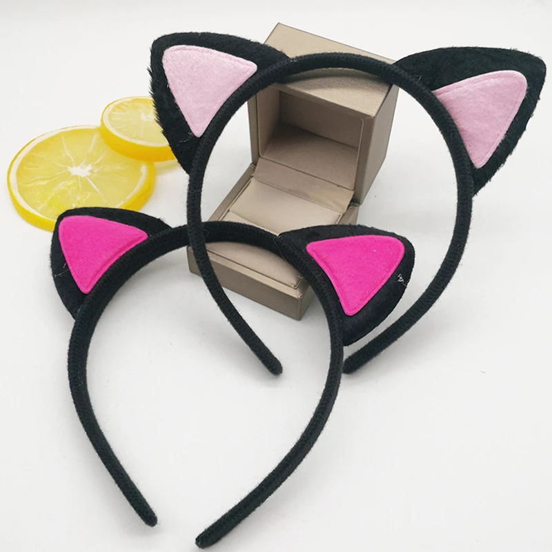 New Cat Ears Headband Hairband Festival Hair Bezel Girls Crown Tiara for Women Rhinestone Princess Accessories |