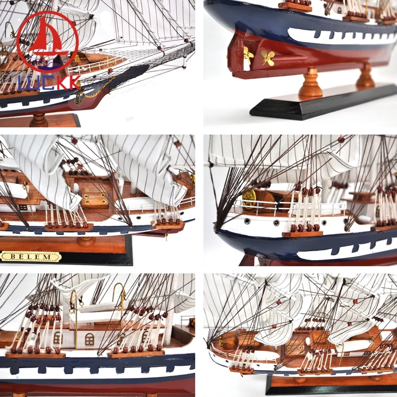 LUCKK 65 см BELEM деревянные модели кораблей изысканное украшение для интерьера