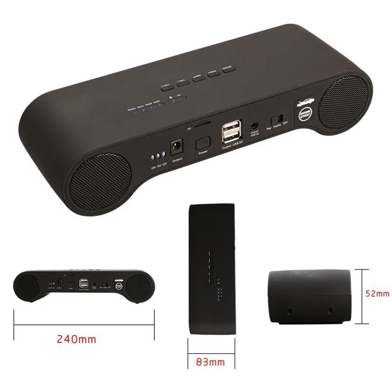 PUSHIDUN RR03 скачок стартер Power Bank 12 В 18000 мАч аккумулятора автомобиля руля стартера с