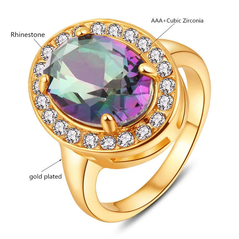 Новинка 2019 модное кольцо 18K с фианитом AAA украшение Очаровательное для тела