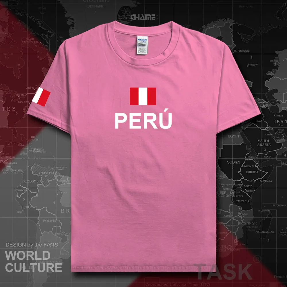 Перу перуанские мужские футболки мода 2017 Джерси хип хоп страны хлопковая