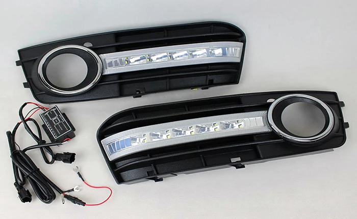 2014 New 1 Set DRL LED Driving Daytime Running Lights Led Lamp for Audi A4 L B8 2009-2012 2011 2010 High power Super bright | Автомобили и