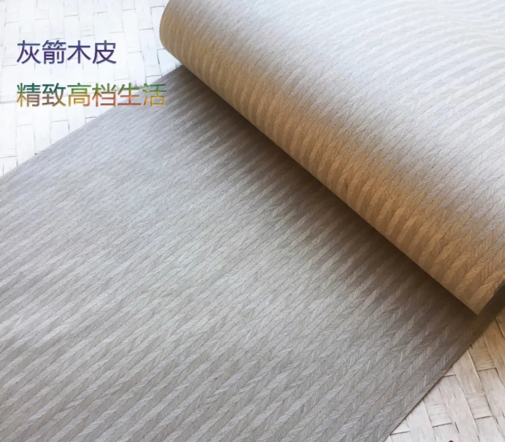

L: 2.5 meters thickness:0.3mm Width: 55cm High grade decorative science technology Grey arrows wood veneer skin