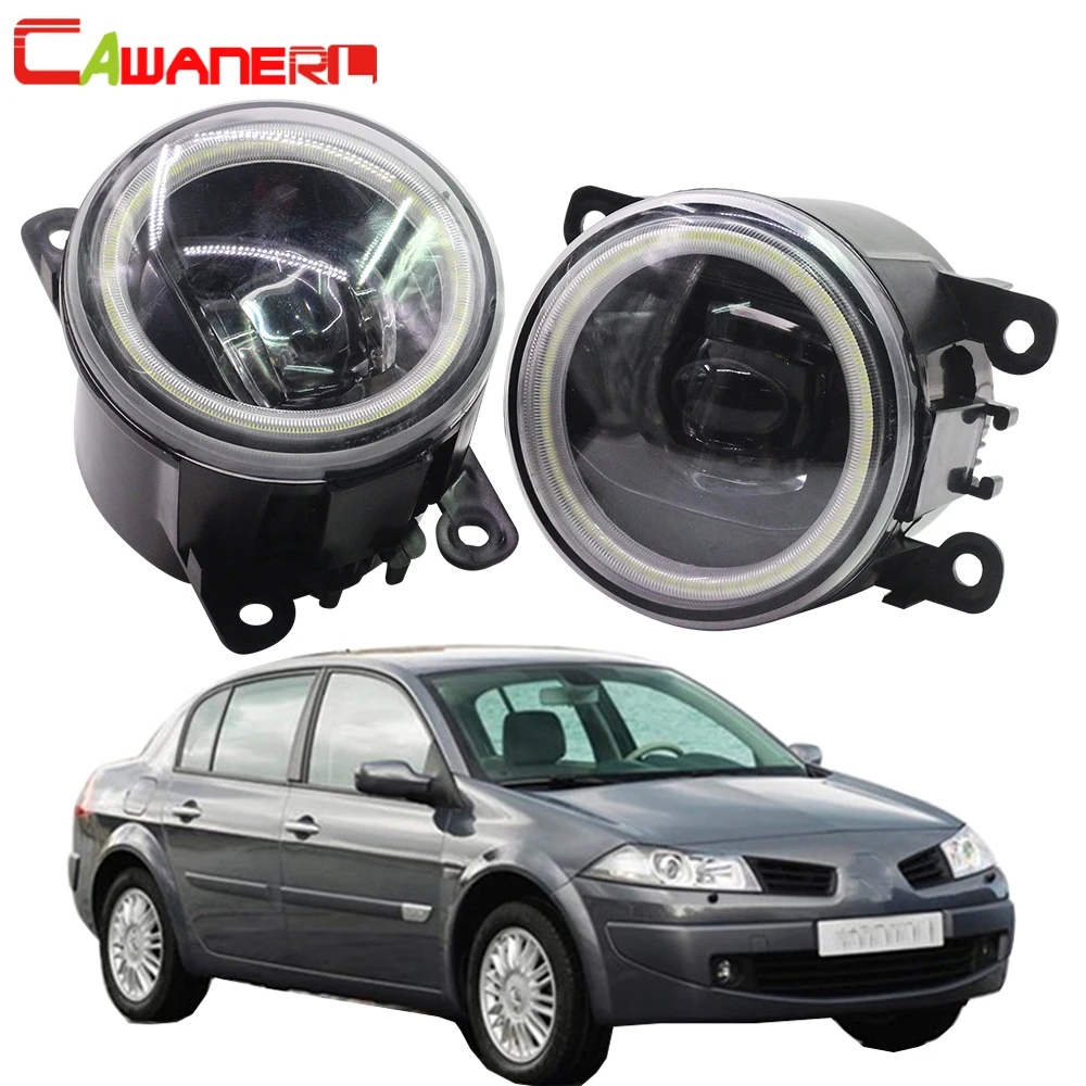 Cawanerl для Renault Megane 2 3 2002- Автомобильный светодиодный противотуманный светильник Ангел глаз DRL Дневной ходовой светильник 12 В аксессуары