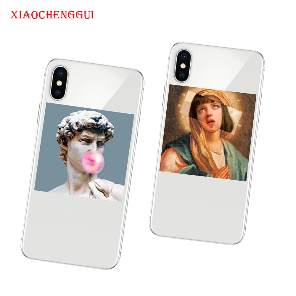 Забавный чехол для iphone 11 pro X XR XS Max 6 6S 7 8 Plus Sister Давида мягкий из ТПУ пар|Бамперы| |