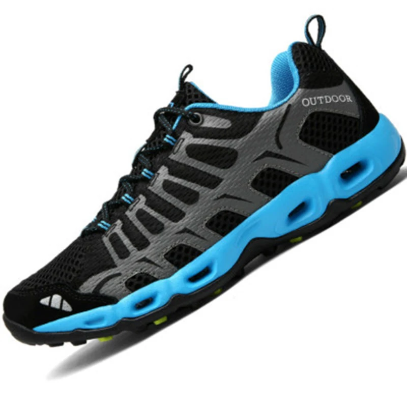 Сезон весна лето Водонепроницаемая обувь Сандалии Дышащая уличная Мужская